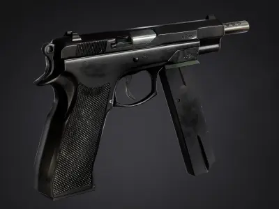 CZ75 Automatic Gun Low-poly 3D model