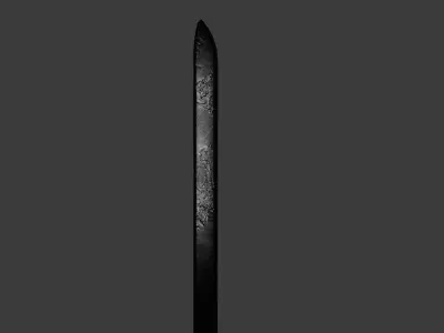 Dark sword Free low-poly 3D model purchase