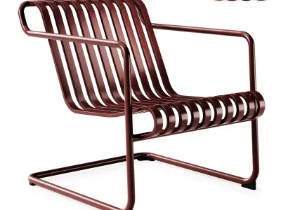 Hay Palissade Cantilever Lounge Chair Low 3D model