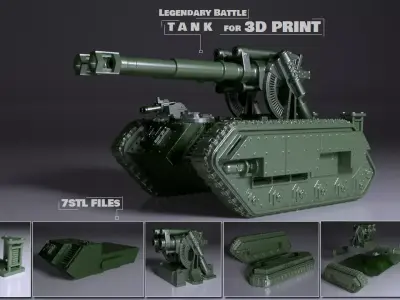 Legendary Battle Tank for 3Dprint 3D print model