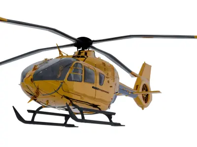 Helicopter Low-poly 3D model 15