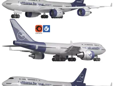 Boeing 747 3D model buy