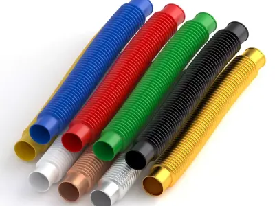 Hog Oval Corrugated Hose 01 Collection 3D model