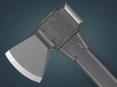 Clean Modern Axe Low-poly 3D model