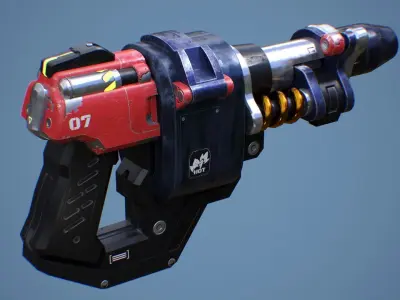 Torbjorn Gun Low-poly 3D model