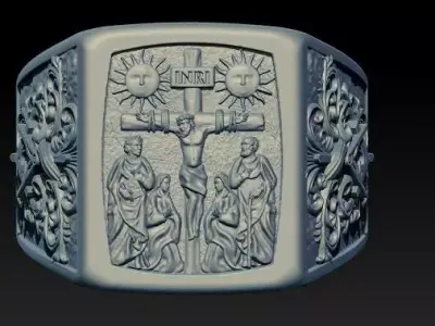 Masonic Ring 3D print model