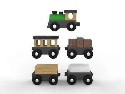 toy train 3D model 13