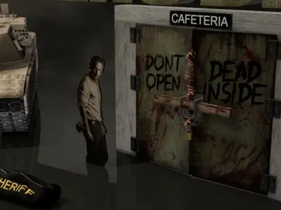 Walking Dead Rick Grimes Set 3D model