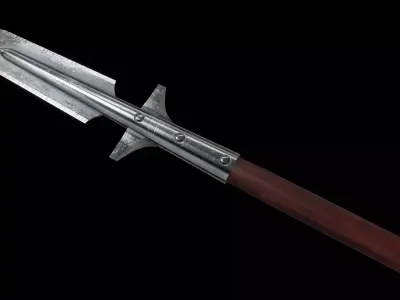 Viking Spear Low-poly 3D model