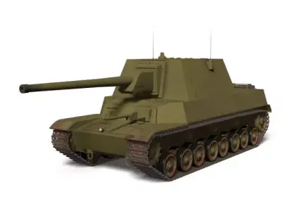 Type5 Gun tank Ho ri II 3D model