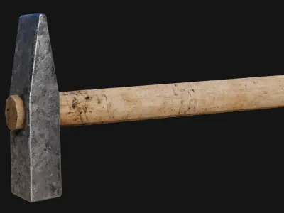 Low-poly Hammer by Nikdox Low-poly 3D model