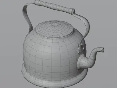 Tea Kettle 3D Model LOW-POLY Low-poly 3D model