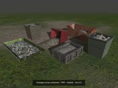 Postapocalyptic assets 3D Model Pack