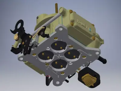 Engine Carburetor 3D Model 3D model