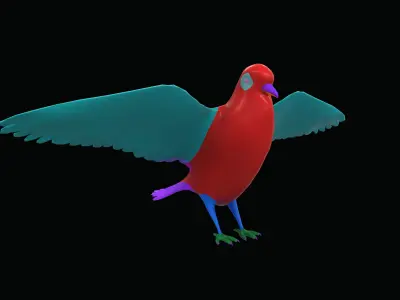 Pigeon BaseMesh Low-poly 3D model