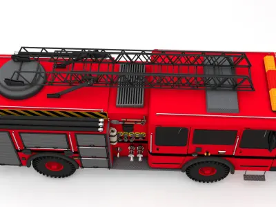 fire truck 3D model buy