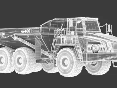 Komatsu HM400-5 Articulated Dump Truck 3D model