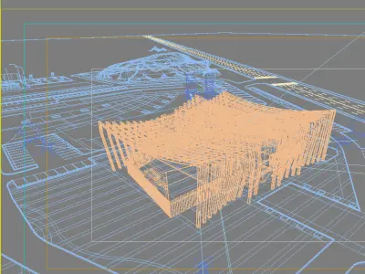 Museum Building 3D model shop