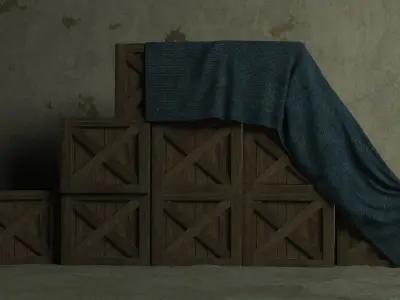 WOODEN BOX 3D model