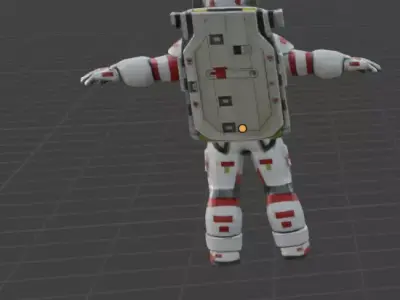 Sci-Fi Medical Astronaut Suit PBR 3D Model 3D model