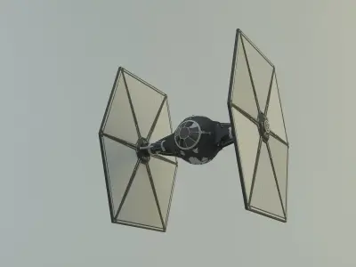 TIE-fighter spacecraft 3D model