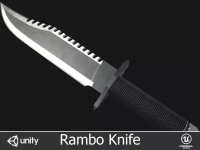 Rambo Knife Low-poly 3D model purchase