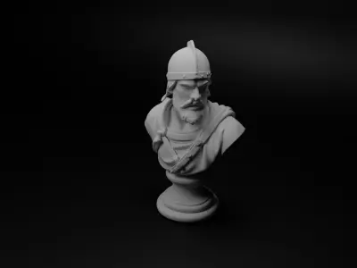 Medieval Archer Bust Chess 3D print model purchase