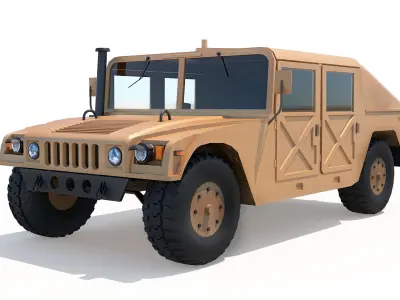 Army Vehicle  Low-poly 3D model
