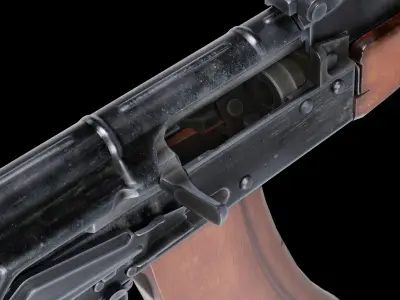 VR Ready Low Poly AK 47 Low-poly 3D model