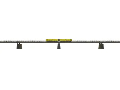 Modular City Train Set 3D model