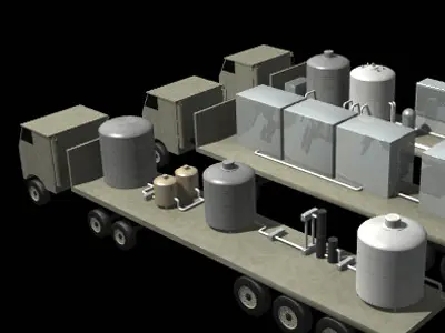 Mobile Chemical Lab Iraq 3D model