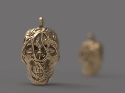 Skull pendant 3D print model