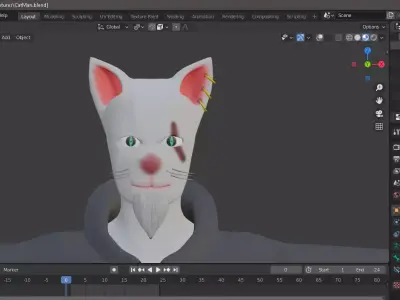 CatMan NonRig Free low-poly 3D model