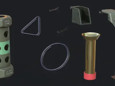 Grenade Pack Low-poly 3D model