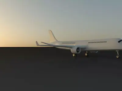 Air plane Low-poly 3D model purchase