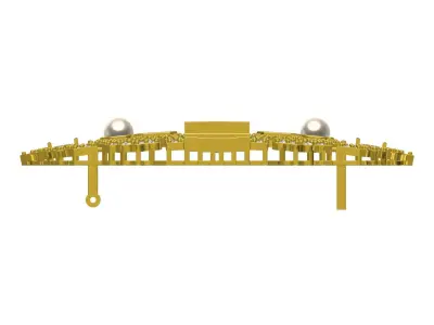Antique Art Deco Style Brooch 3D print model