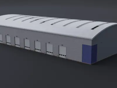 Warehouse 8 Low-poly 3D model