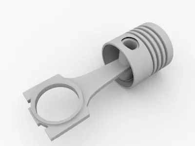 Piston engine 3D model