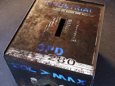 Old Welding Machine 01 3D model