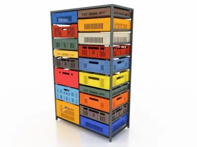 Plastic Mesh Box 3D model 3D model