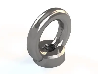 Ring Nuts DIN582 Low-poly 3D model