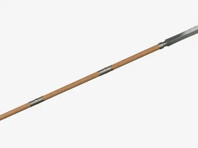 Japanese Spear SU Yari 4 colors 3D model