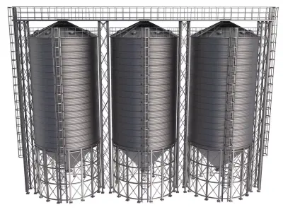 Grain Storage Silo 3D model buy