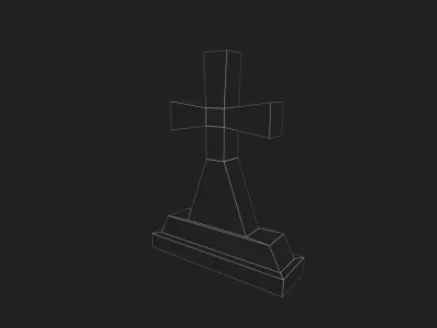 Gravestone  Low-poly 3D model