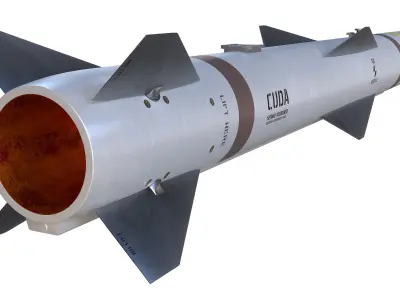 Lockheed Martin CUDA Air-to-Air Missile Concept Low-poly 3D model