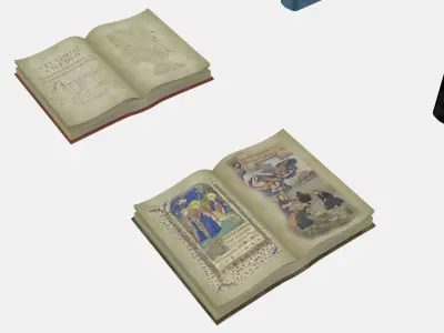Old Ancient Books 3D model