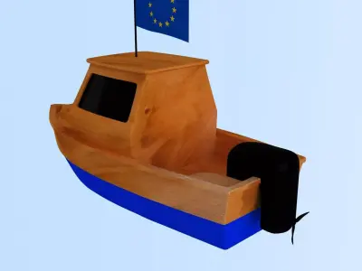 Europe fishing Boat 3D model