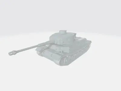 Tank Tiger P 3D model Low-poly 3D model