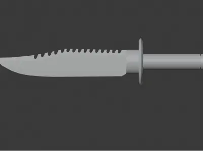 Combat Knife CK01 Low-poly 3D model