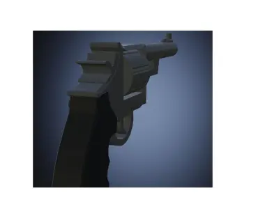 low-poly revolver Free low-poly 3D model purchase